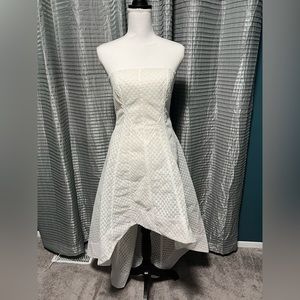 White hi-low dress